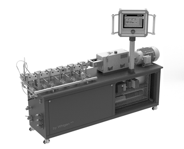 Zhuoyue Lab Extruder Model 25 - Front View showing modular barrel and control panel